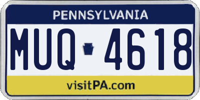 PA license plate MUQ4618