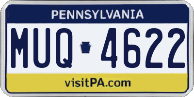 PA license plate MUQ4622