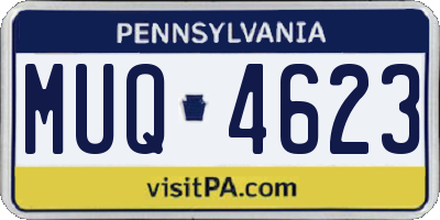PA license plate MUQ4623