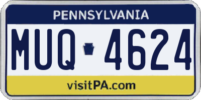 PA license plate MUQ4624