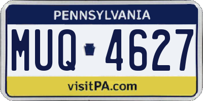 PA license plate MUQ4627