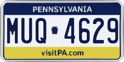 PA license plate MUQ4629