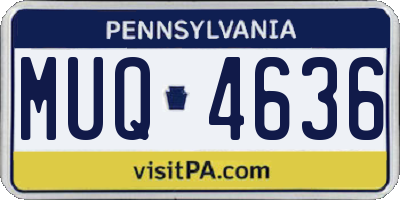 PA license plate MUQ4636