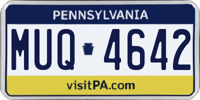 PA license plate MUQ4642