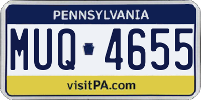 PA license plate MUQ4655