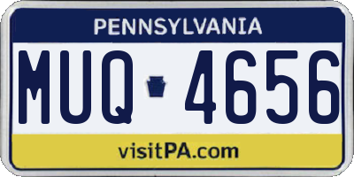 PA license plate MUQ4656