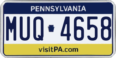 PA license plate MUQ4658