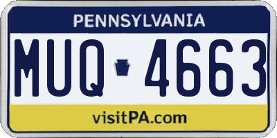 PA license plate MUQ4663