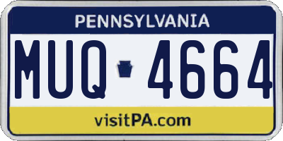 PA license plate MUQ4664