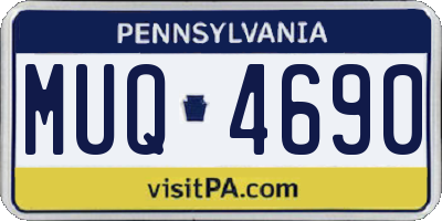 PA license plate MUQ4690