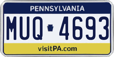 PA license plate MUQ4693