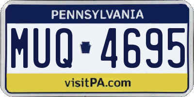 PA license plate MUQ4695