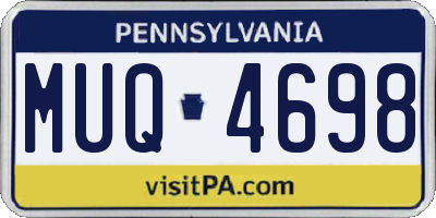 PA license plate MUQ4698