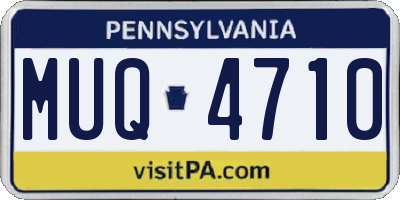 PA license plate MUQ4710