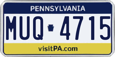 PA license plate MUQ4715