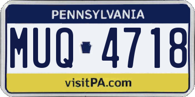 PA license plate MUQ4718