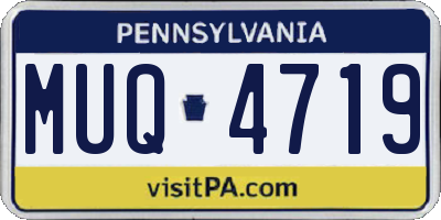 PA license plate MUQ4719