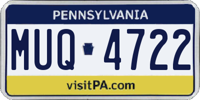 PA license plate MUQ4722