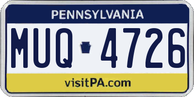PA license plate MUQ4726