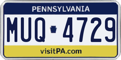 PA license plate MUQ4729