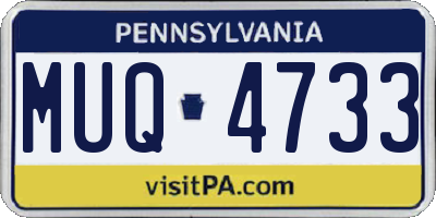 PA license plate MUQ4733