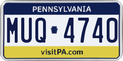 PA license plate MUQ4740