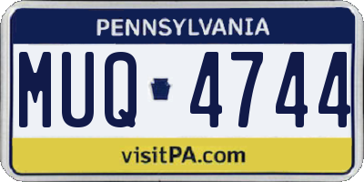PA license plate MUQ4744