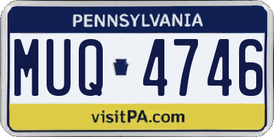 PA license plate MUQ4746