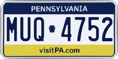 PA license plate MUQ4752