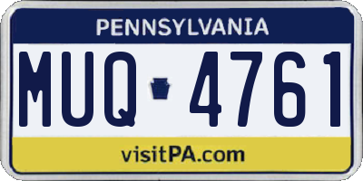 PA license plate MUQ4761