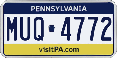 PA license plate MUQ4772