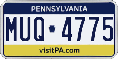 PA license plate MUQ4775