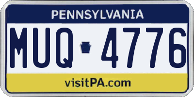 PA license plate MUQ4776