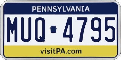PA license plate MUQ4795