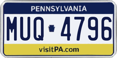 PA license plate MUQ4796