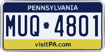 PA license plate MUQ4801