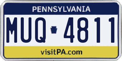 PA license plate MUQ4811
