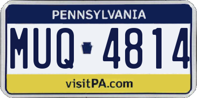 PA license plate MUQ4814