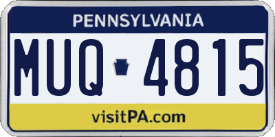 PA license plate MUQ4815