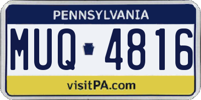 PA license plate MUQ4816