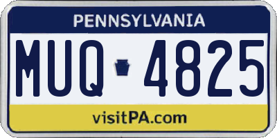 PA license plate MUQ4825