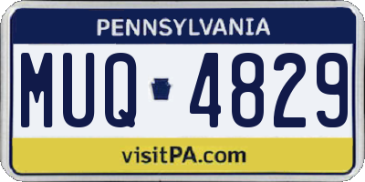 PA license plate MUQ4829
