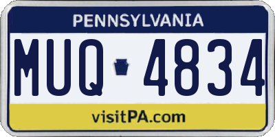 PA license plate MUQ4834