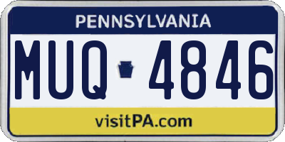 PA license plate MUQ4846