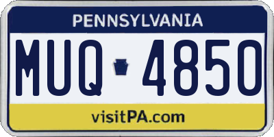 PA license plate MUQ4850