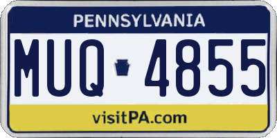 PA license plate MUQ4855