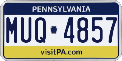 PA license plate MUQ4857