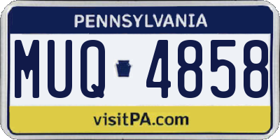 PA license plate MUQ4858