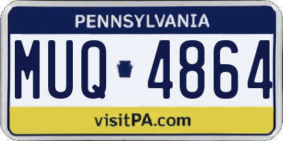 PA license plate MUQ4864