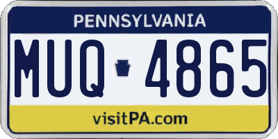 PA license plate MUQ4865